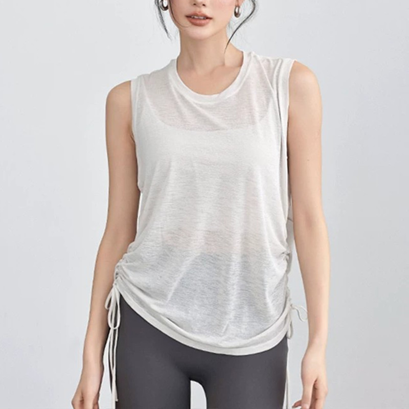 Sulelian Sports Short-Sleeved Women's Loose Yoga Sleeveless Blouse Summer Thin Running Quick-Drying Fitness Vest Sulelian Sports Short-Sleeved Women's Loose Yoga Sleeveless Blouse Summer Thin Running Quick-Drying Fitness Vest