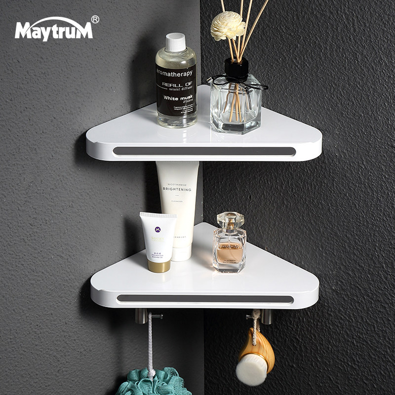 Minimalist Bathroom Triangle Shelve Free to punch Makeup Room Bathroom Terrace Corner Wall-mounted Shower Room Wash Terrace