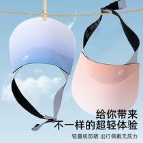 Jiaoxia childrens sun hat summer baby sun hat boys and girls sun hat anti-UV empty top gradient duck