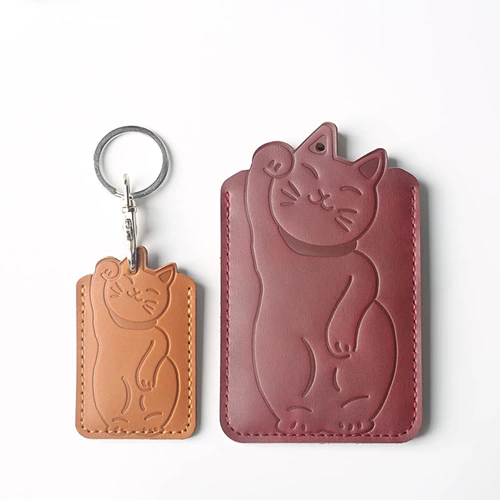 Картхолдер, милый чехол для проездного для школьников, защитный чехол для карты, из натуральной кожи