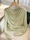 Early Spring Outfit: Cool and Sophisticated Women's Top, 2026 New Popular Style, Off-Shoulder Light Green Long-Sleeve T-Shirt for Layering