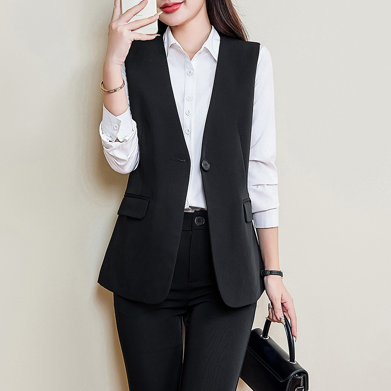 Professional Suit Vest for Women, Plus Size, Slim Fit, Slimming, Inner Wear, Work Uniform, Sleeveless Vest Suit