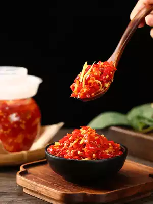 Yo food yo fresh chopped pepper Hunan farmhouse handmade homemade Hunan Army Old altar hot sauce Changsha Nanmen mouth specialty