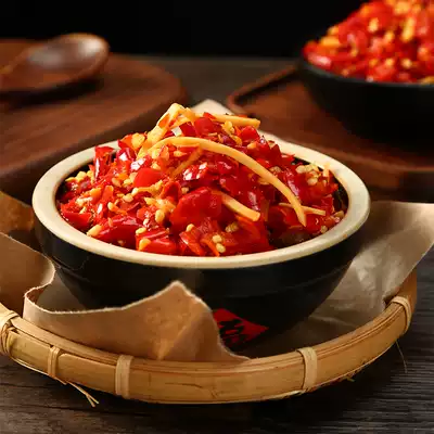 Hunan chop chili Changsha specialty specialty spicy abnormal spicy Jiangxi garlic chili sauce under Rice commercial chopped pepper sauce fish head