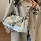 Вместительная и большая сумка через плечо, летняя универсальная сумка на одно плечо, цепь