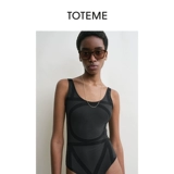 TOTEME Логотип женских черных букв, соединенный купальник