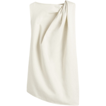 TOTEME Womens Twist Shoulder Sleeveless Straight Draped Top