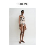 TOTEME Логотип женских коричневых букв, соединенный купальник
