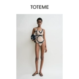 TOTEME Логотип женских коричневых букв, соединенный купальник