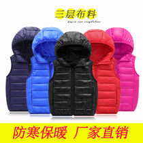 Childrens clothing down mian ma jia boys and girls zhong da tong children autumn and winter parent-child hooded coat warm inside and outside wear