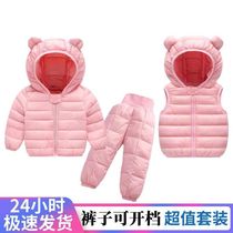 Anti-Season childrens winter clothing down cotton jacket baby baby thin cotton suit men and women childrens clothing cotton jacket
