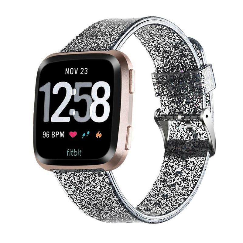 Аксессуары 适用fitbit versa 2/versa/versa lite se闪粉矽胶表带时尚护腕 German/only banquet