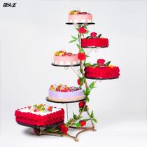 Multi-layer Creative Dispensing Wedding Wedding Dessert Dessert Show Frame European Iron Art Six-story Birthday Cake Shelf