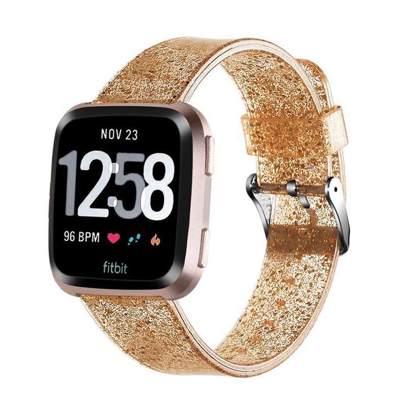 Аксессуары 适用fitbit versa 2/versa/versa lite se闪粉矽胶表带时尚护腕 German/only banquet