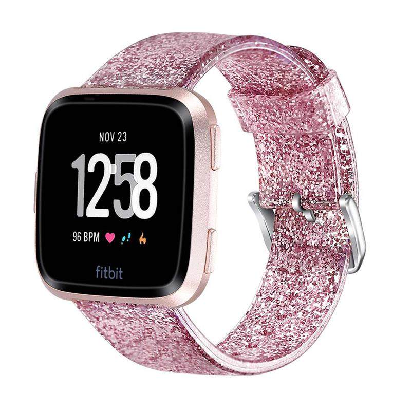 Аксессуары 适用fitbit versa 2/versa/versa lite se闪粉矽胶表带时尚护腕 German/only banquet