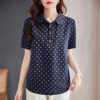 Large size loose top lapel fashionable shirt