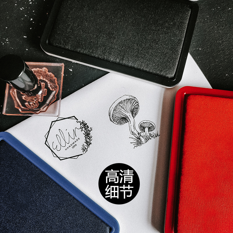 High precision office water fast dry color red black blue print Taipeo seal oil seal seal hard-Taobao