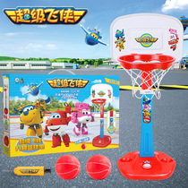 Super Flying Man Large Basketball Rack 2 Ball Childrens Plastic Shooting Basket 152CM Indoor Outdoor Sports Basketball