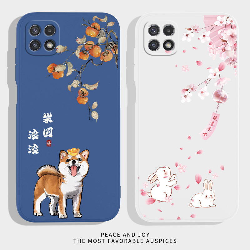 Fortune Flowing in Applies to Samsung A22 Phone Case 5g Phone Shell Galaxya225G Liquid Silicone Sm-A226B Protective Case Anti-Drop Samsunga New Model Samsung Shell Galaxy