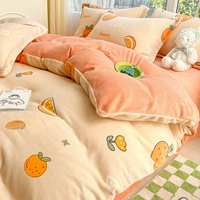 Сянсян Оранжевый [толстый теплый молочный бархат, приятный для кожи и обнаженный для сна]