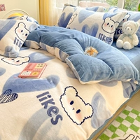 Blue Mood [толстый теплый молочный бархат, приятный для кожи, можно спать обнаженным]