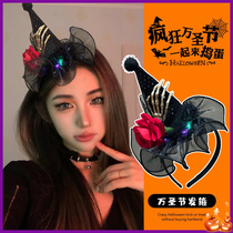 Halloween creative funny witch hat headband pumpkin headband cos party bar photo dress up props headdress