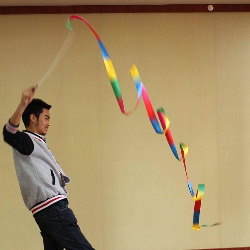 Professional Artistic Gymnastics Ribbon 4 m Gymnastics Color with dance props Gymnastics Props Children's Table Performance Ribbon