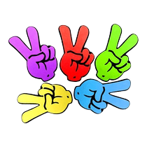 Sports meeting entrance creative opening ceremony props victory scissor hand winning gesture group gymnastics dance performance props