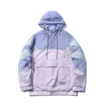 Li Ning Windbreaker Mens 2021 Summer Long Sleeve Jacket Hooded Loose Top Sportswear AFDR151-1-4