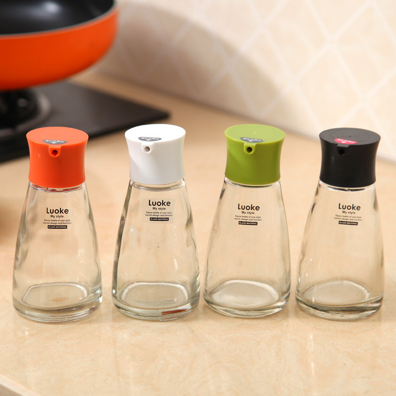 Soy sauce vial glass household dining room kitchen oil pot Soy sauce vinegar seasoning seasoning dispensing Portable tableware set