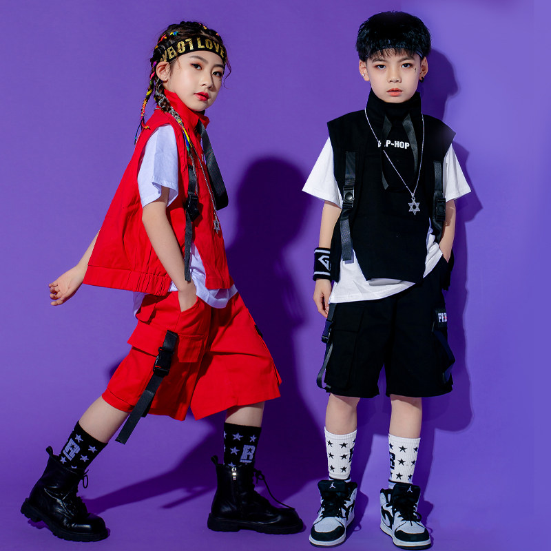 61 Children's Street Dance Costume Suit Hip Hop Boy Fashion Boy Walk Show Costumes Girl Jazz Dance Out