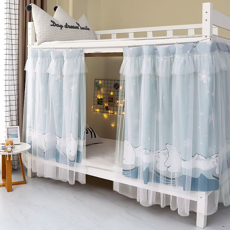 Dormitory Student Bed Curtain Lower Table Shading Cloths Bunk Beds for men and women Sleeping Rooms Fairy ins Wind bed yarns Brief about Northern Europe
