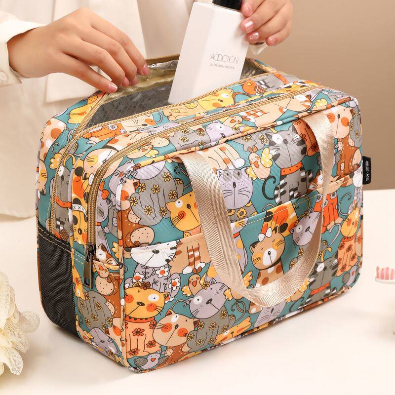 Travel Makeup Bag Dry Wet Separation Cosmetics Cashier Bag Subs 2021 New Portable Large Capacity Cartoon Wash Bag