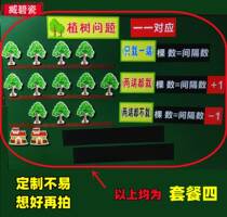 Tree planting open course demonstrates the fifth grade math course of primary school small tree teaching magnetic sticker