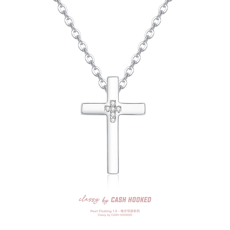 Classybych Silver Jewelry Pearl Floating Series First Order·Primaordre Cross Pendant Classybych Silver Jewelry Pearl Floating Series First Order·Primaordre Cross Pendant