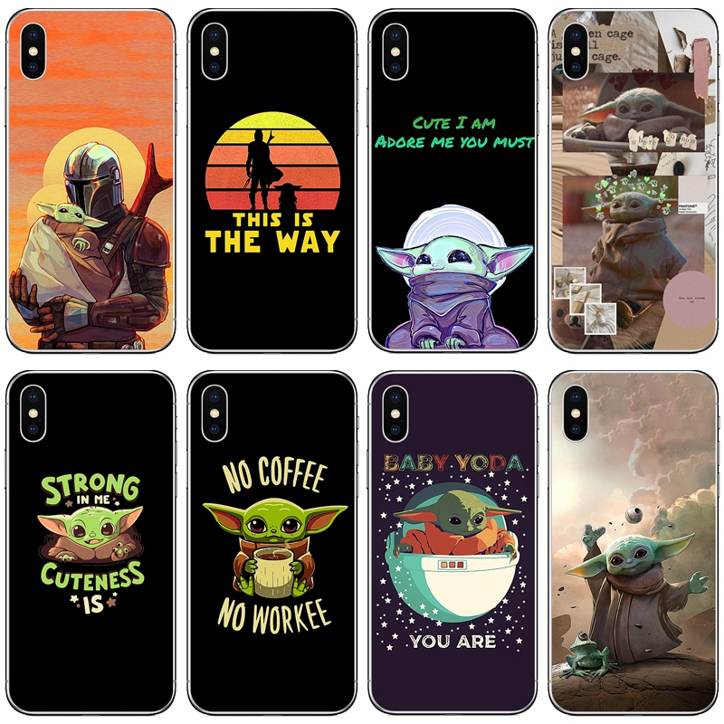 Baby Yoda Phone Case Suitable for iPhone 12 Pro Xr 7/8 Plus Xiaomi 9 10 Vivo Iqoo X27/P40 Mate40 Pro Star Wars/Oppo A11X