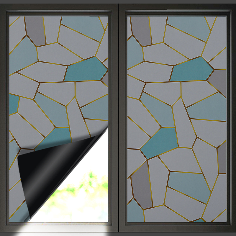 Glass sticker anti-peep full blackout toilet bathroom bedroom balcony frosted light-proof window sticker privacy opaque