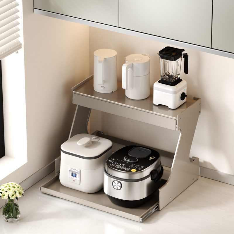 Kitchen Microwave Oven Rack, Household Oven, Rice Cooker, Multi-Functional Electrical Appliance Storage Rack, Pull-Out Multi-Layer Storage Rack Kitchen Microwave Oven Rack, Household Oven, Rice Cooker, Multi-Functional Electrical Appliance Storage Rack, Pull-Out Multi-Layer Storage Rack