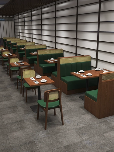 Стол ресторана с твердым древесиной и стул Комбинированный порт Бриз кофейный закус