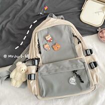 School bag Korean version of Harajuku ulzzang Japanese middle school students junior high school schoolbag female high school ins backpack bag 2020 New