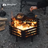 Открытый барбекю, кемпинг, дровяная печь, отопительная печь, складной горшок для костра, сетка для гриля, горящий огонь, настольная печь