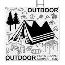 Thickened Ultrasonic Picnic Mat Outdoor Anti-Tide Mat Camping Lawn Mat Ground Travel Tent Fold Waterproof Aluminum Film