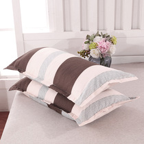 A pair of single pillowcases on a student dormitory bed one Nordic