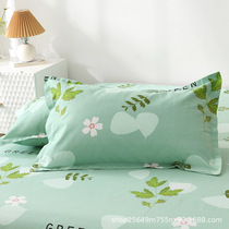 Summer cover is sinking in the whole head silk cover pillowcase pure cotton old coarse cloth pillowcase single product one pair pure cotton