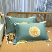 Chen set is sinking and the whole head is covered with silk cover and pillow case 4874 pair of grinding cotton wool thickened single student dormitory