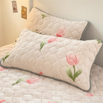 Chen set is sinking whole head silk cover winter milk velvet pillowcase one pair of pillow cases warm French velvet velvet cover