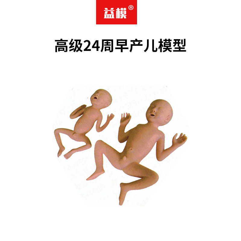 益模  高级24周早产儿模型 生理性黄疸模拟人幼儿吸痰鼻饲练习教具清洁洗浴练习模特