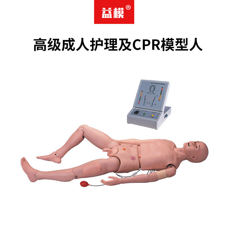 益模 高级成人护理及CPR模型人 褥疮护理男女导尿鼻饲洗胃心肺复苏肌内皮下注射静脉穿刺灌肠综合模拟人
