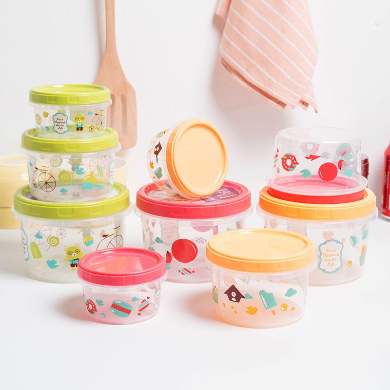 Jar sealed jar food cute small crisper plastic storage box lunch box lunch box fruit crisper