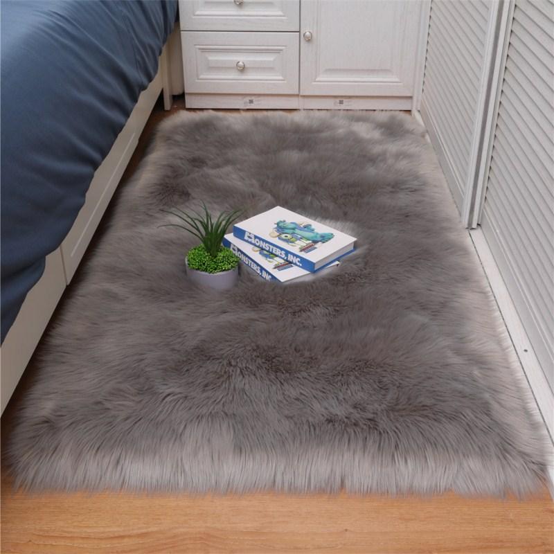 Bedroom carpet Soft fluffy Sheepskin Fur Area Rugs